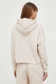 Бавовняна кофта лаунж Tommy Hilfiger колір бежевий з капюшоном з аплікацією
