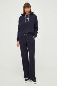 Бавовняна кофта лаунж Tommy Hilfiger колір синій з капюшоном з аплікацією (3506548)