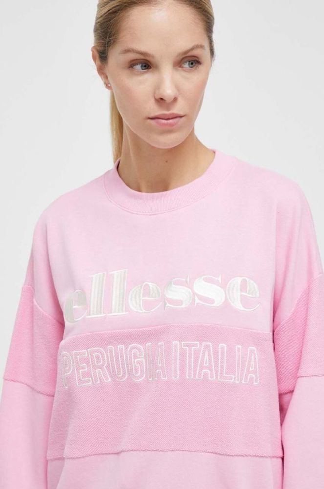 Кофта Ellesse жіноча колір рожевий з аплікацією фото 4