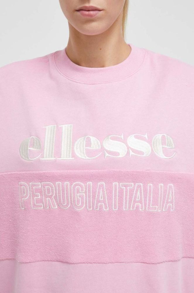 Кофта Ellesse жіноча колір рожевий з аплікацією фото 5