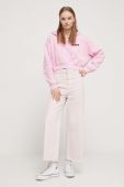 Кофта Ellesse жіноча колір рожевий з капюшоном візерунок