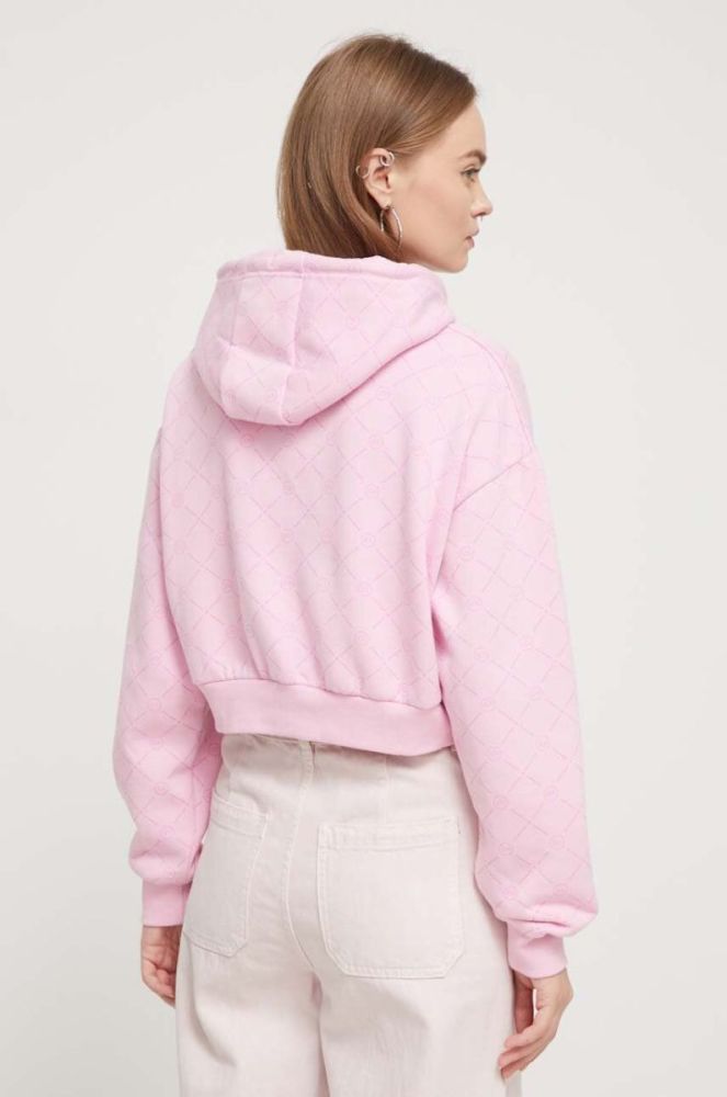 Кофта Ellesse жіноча колір рожевий з капюшоном візерунок фото 3