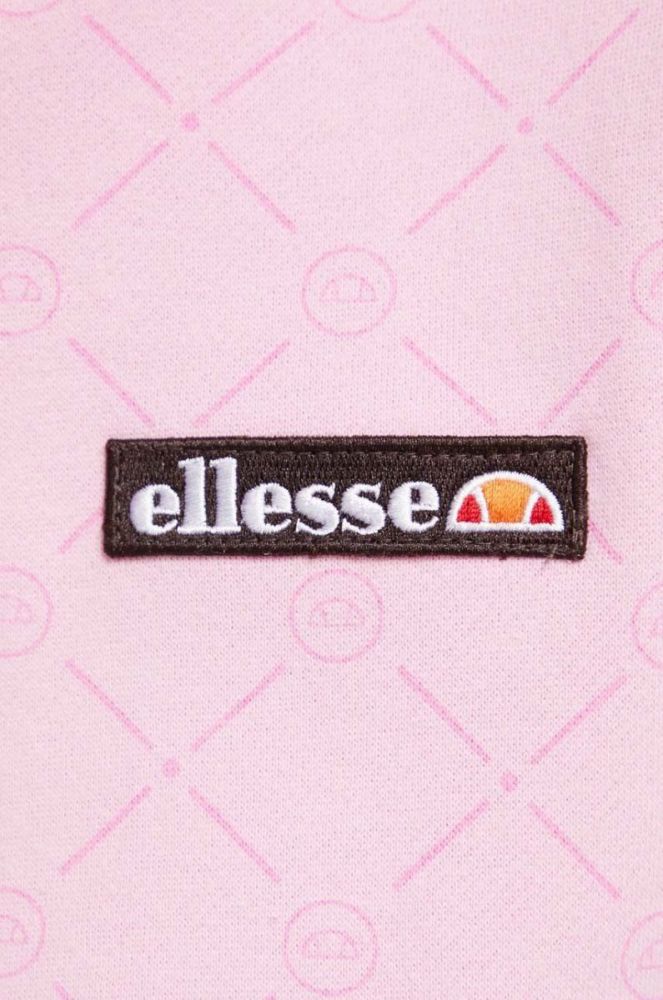 Кофта Ellesse жіноча колір рожевий з капюшоном візерунок фото 6