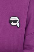 Кофта Karl Lagerfeld жіноча колір фіолетовий з аплікацією (3503719)