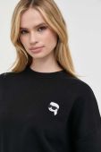 Кофта Karl Lagerfeld жіноча колір чорний з аплікацією (3503723)