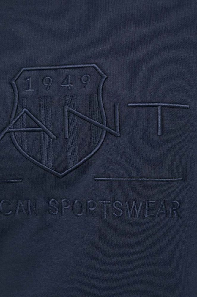 Кофта Gant жіноча колір синій з аплікацією фото 5