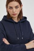 Кофта Gant жіноча колір синій з капюшоном однотонна (3559381)
