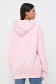Бавовняна кофта Miss Sixty жіноча колір рожевий з капюшоном з принтом