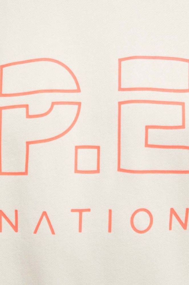 Бавовняна кофта P.E Nation Heads Up Sweat жіноча колір бежевий з принтом фото 5