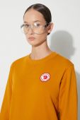 Бавовняна кофта Fjallraven 1960 Logo жіноча колір жовтий з аплікацією