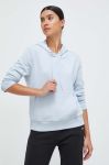 Кофта Reebok жіноча з капюшоном однотонна колір блакитний