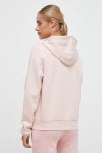 Кофта Reebok жіноча колір рожевий з капюшоном з принтом (3574245)