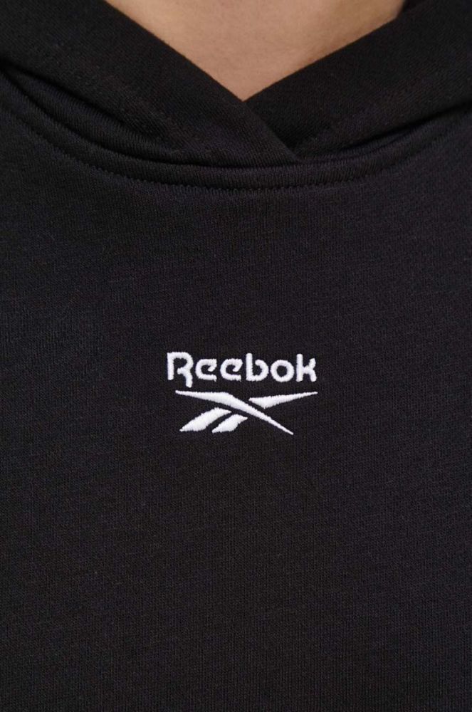 Кофта Reebok жіноча колір чорний з капюшоном однотонна (3553653) фото 5