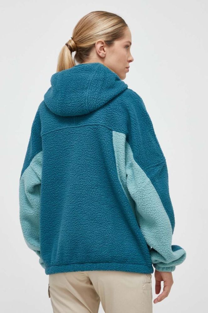Спортивна кофта Marmot Super Aros колір бірюзовий з капюшоном візерунок фото 3