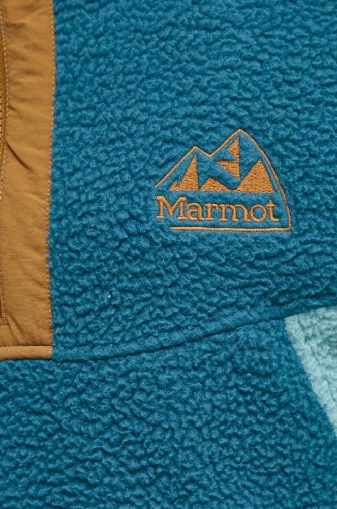 Спортивна кофта Marmot Super Aros колір бірюзовий з капюшоном візерунок фото 5