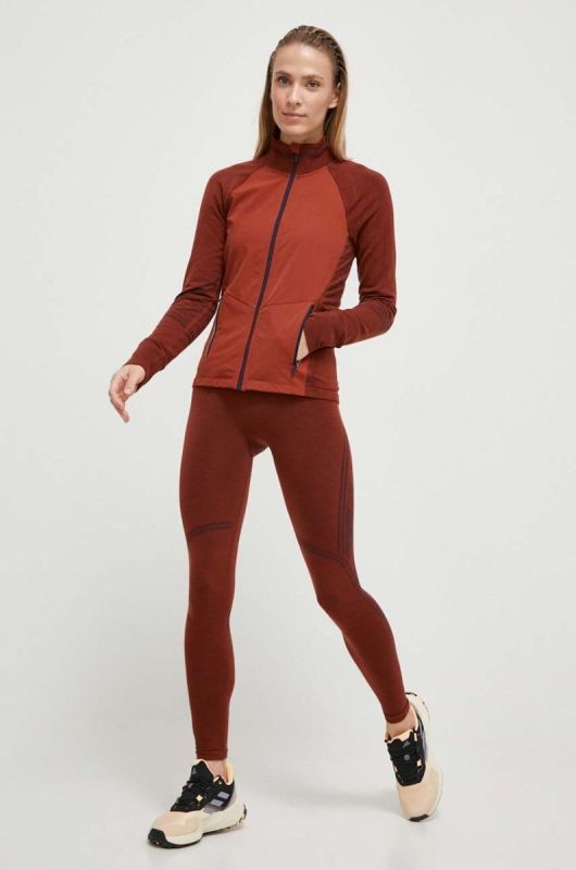 Спортивна кофта Smartwool Intraknit Active колір коричневий однотонна фото 2