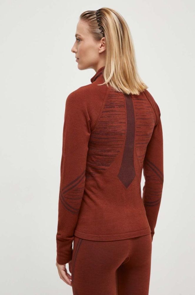Спортивна кофта Smartwool Intraknit Active колір коричневий однотонна фото 3