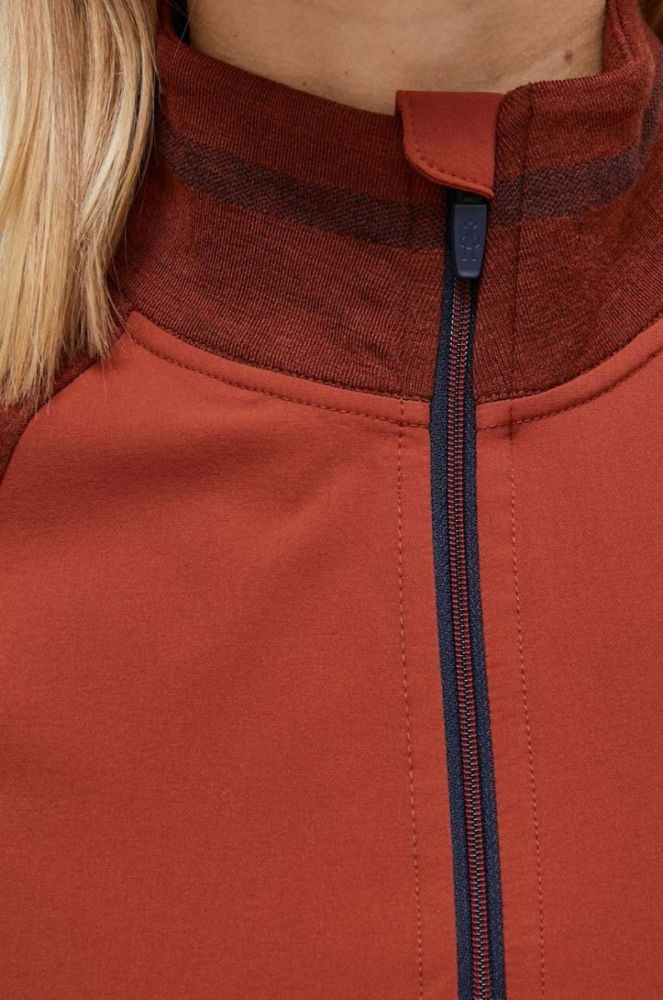 Спортивна кофта Smartwool Intraknit Active колір коричневий однотонна фото 5