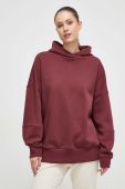 Кофта Reebok LUX COLLECTION жіноча колір бордовий з капюшоном однотонна