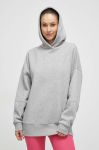 Кофта Reebok LUX COLLECTION жіноча колір сірий з капюшоном меланж