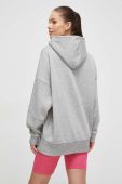 Кофта Reebok LUX COLLECTION жіноча колір сірий з капюшоном меланж