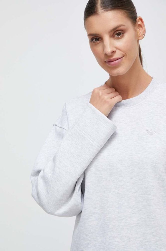 Кофта adidas Originals жіноча колір сірий меланж фото 4