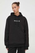 Кофта Nicce жіноча колір чорний з капюшоном з принтом