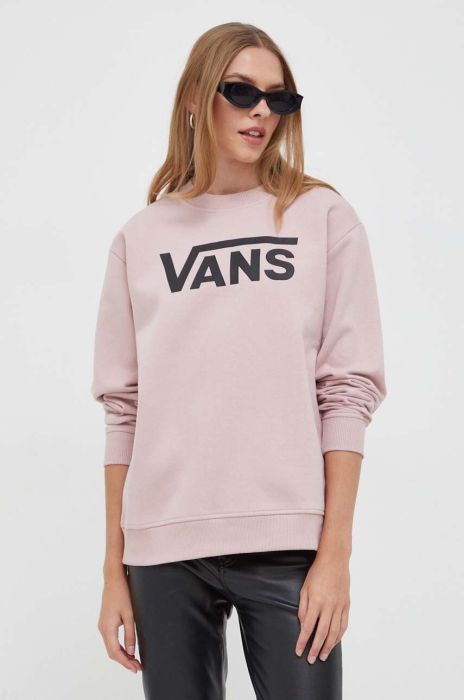 Кофта Vans жіноча колір рожевий з принтом