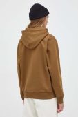 Кофта Vans жіноча колір коричневий з капюшоном з принтом (3680912)