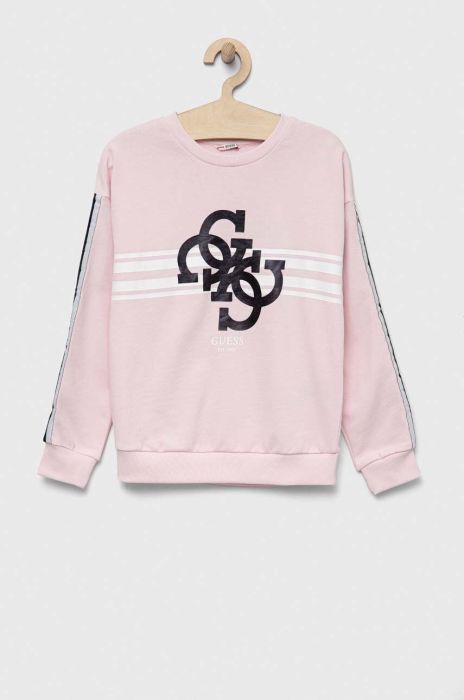 Дитяча бавовняна кофта Guess колір рожевий візерунок (3299078)