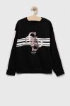 Дитяча бавовняна кофта Guess колір чорний візерунок (3299084)