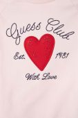 Дитяча бавовняна кофта Guess колір рожевий з аплікацією (3362439)