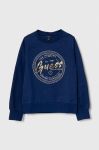 Дитяча бавовняна кофта Guess колір синій з аплікацією (3362452)