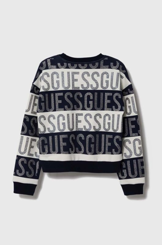 Дитяча кофта Guess колір синій візерунок (3527299) фото 2