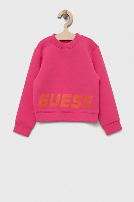Дитяча кофта Guess колір рожевий з принтом (3327513)