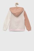 Дитяча бавовняна кофта Guess колір рожевий з капюшоном візерунок (3293701)
