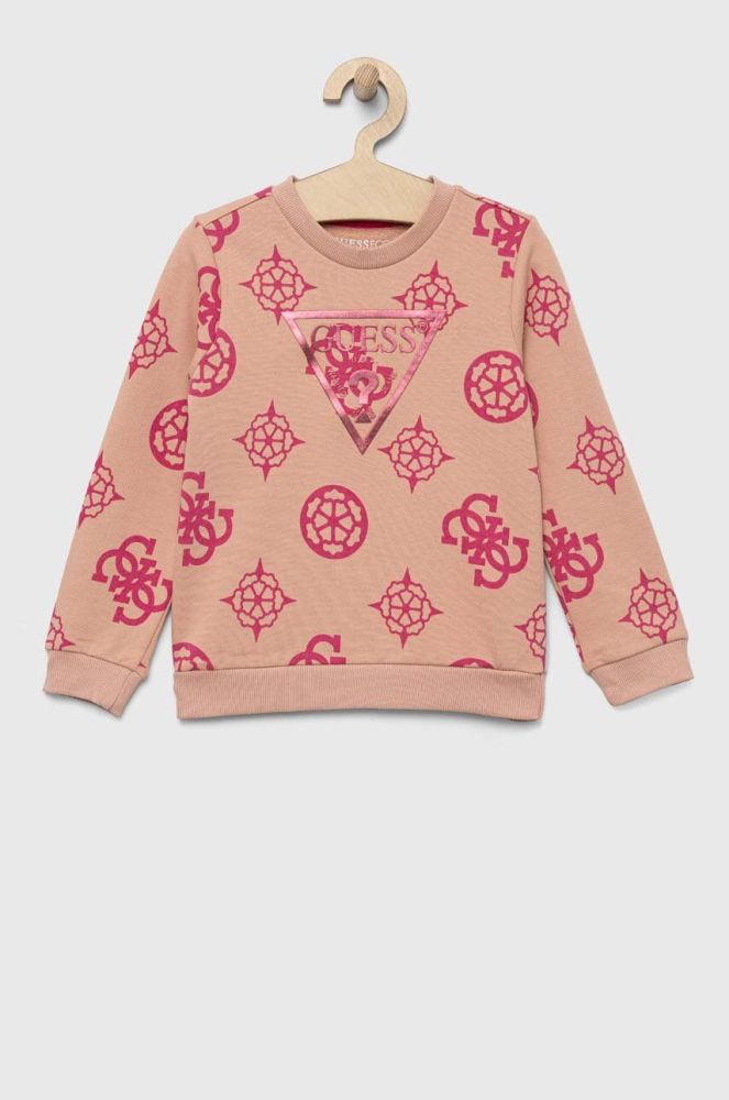 Дитяча бавовняна кофта Guess колір рожевий візерунок (3293706)