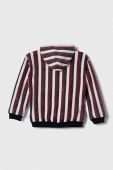 Дитяча бавовняна кофта Tommy Hilfiger колір бордовий з капюшоном візерунок