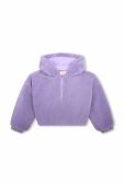 Дитяча кофта HUGO колір фіолетовий з капюшоном однотонна