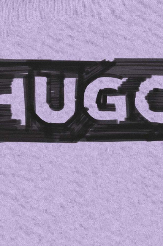 Дитяча кофта HUGO колір фіолетовий з принтом (3545803) фото 3