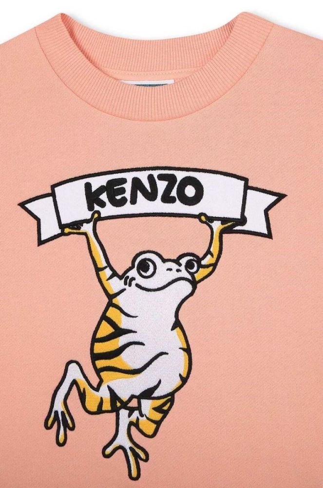 Дитяча кофта Kenzo Kids колір рожевий з принтом (3407242) фото 3