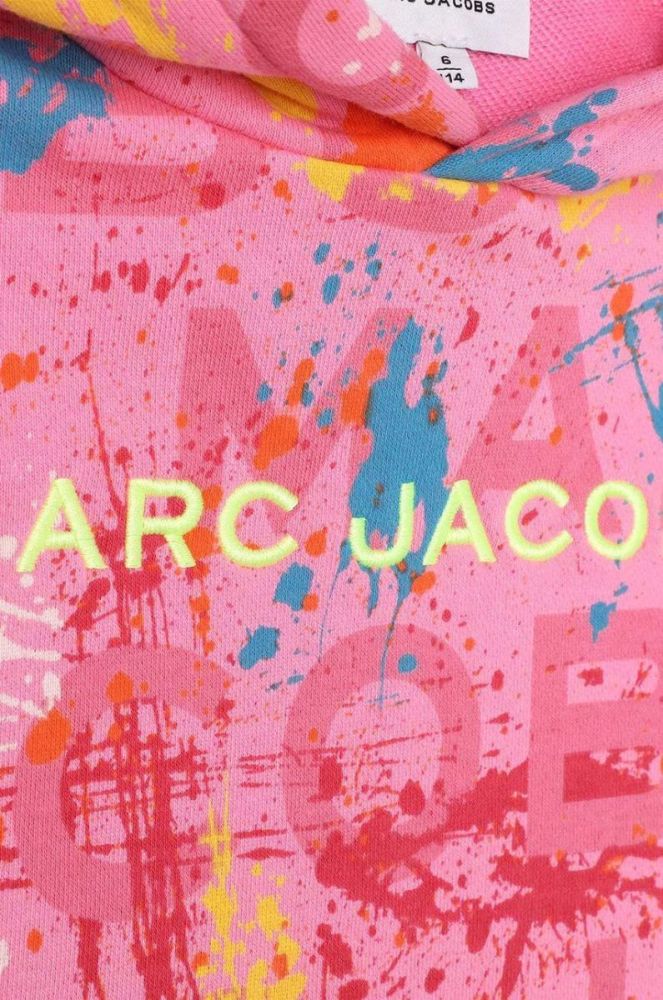 Дитяча кофта Marc Jacobs колір рожевий з капюшоном візерунок (3514838) фото 3