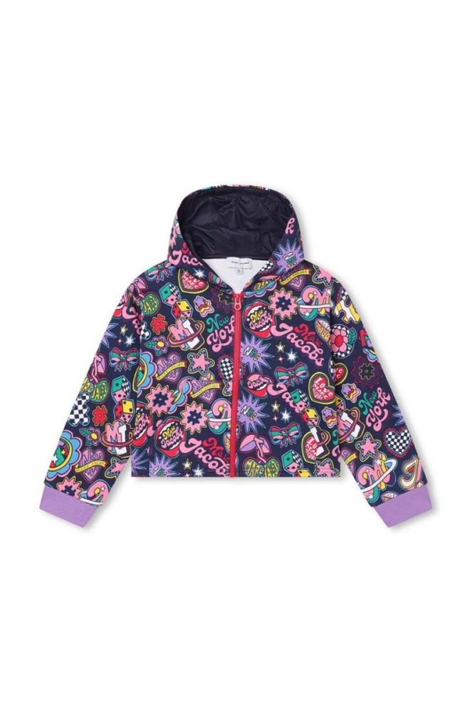 Дитяча кофта Marc Jacobs колір рожевий з капюшоном візерунок (3423632) фото 2