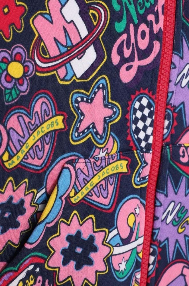 Дитяча кофта Marc Jacobs колір рожевий з капюшоном візерунок (3423632) фото 4