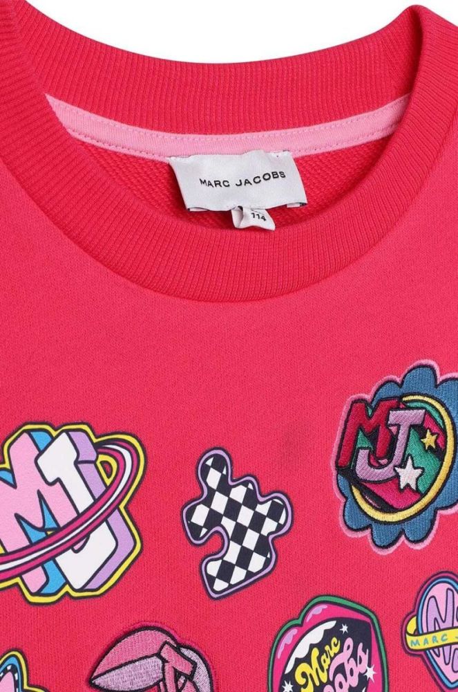 Дитяча бавовняна кофта Marc Jacobs колір червоний візерунок (3418565) фото 3