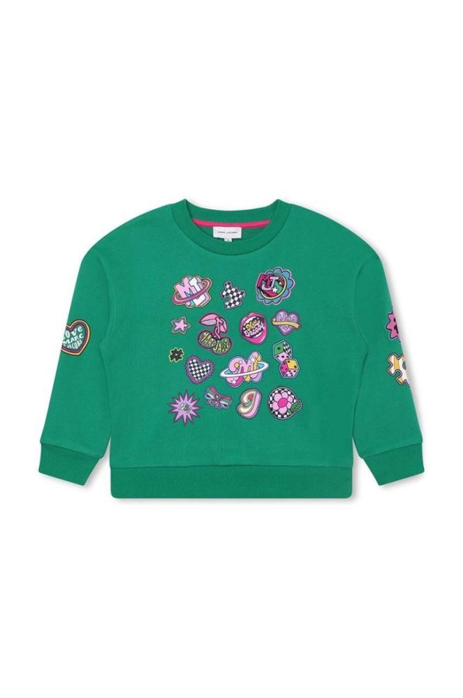 Дитяча бавовняна кофта Marc Jacobs колір зелений візерунок (3418569) фото 2