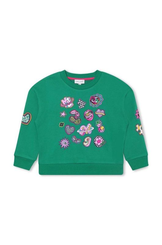 Дитяча бавовняна кофта Marc Jacobs колір зелений візерунок (3418569) фото 2