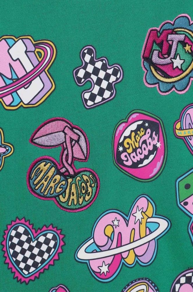 Дитяча бавовняна кофта Marc Jacobs колір зелений візерунок (3418569) фото 4