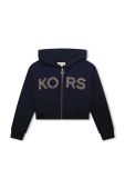 Дитяча кофта Michael Kors колір синій з капюшоном з аплікацією