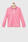 Дитяча кофта adidas Performance ENT22 TR TOPY колір рожевий однотонна